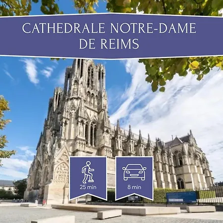 Secret Garden - Ideal Couples Et Pros - 5min A Pied De La Gare - 10min A Pied De L'arena Et Du Quartier Boulingrin - Baignoire Balneo - Jardin Privatif De 50m2 - Mini Golf - Cinema Apartment Reims